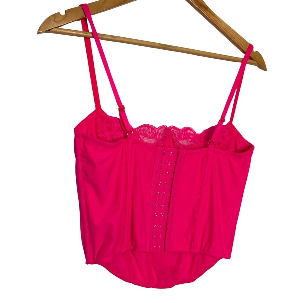 NWT Urban Outfitters Out From Under Coucou Lace Trim Corset Top L Festival Rave - Picture 10 of 15